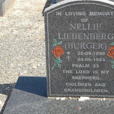 LIEBENBERG Nellie nee BURGER 1896-1983