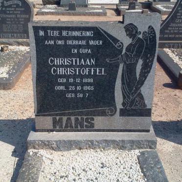 MANS Christiaan Christoffel 1898-1965