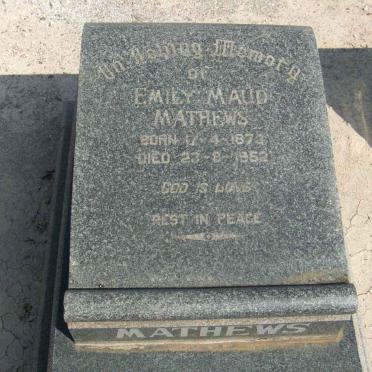 MATTHEWS Emily Maude 1873-1952