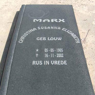 MARX Christina Susanna Elizabeth nee LOUW 1905-2002