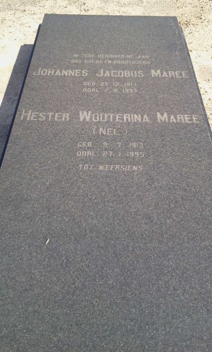 MAREE Johannes Jacobus 1917-1993 &amp; Hester Wouterina NEL 1913-1995