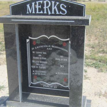 MERKS Dick 1930- &amp; Willem Herman DU PLESSIS 1932-2006