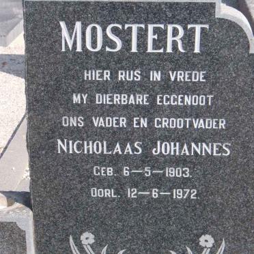 MOSTERT Nicholaas Johannes 1903-1972
