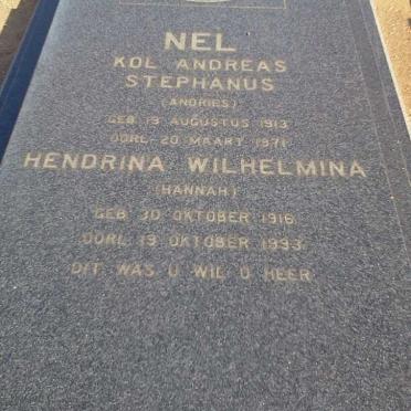 NEL Andreas Stephanus 1913-1971 &amp; Hendrina Wilhelmina 1916-1993