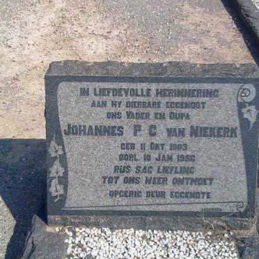 NIEKERK Johannes P.C., van 1903-1956