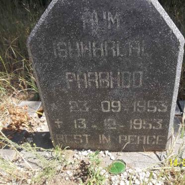 PARBHOO I. Ishwarlal 1953-1953