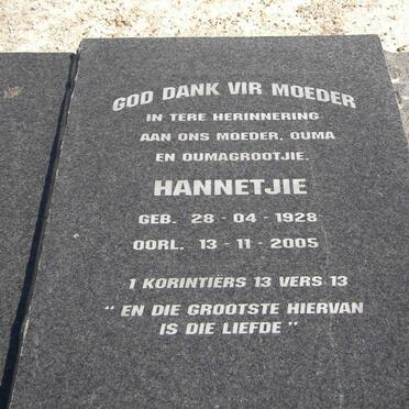 PARKIN Hannetjie 1928-2005