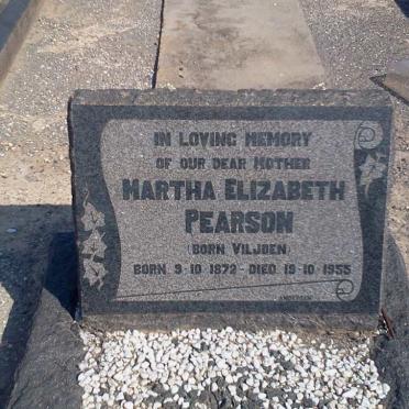 PEARSON Martha Elizabeth nee VILJOEN 1872-1955