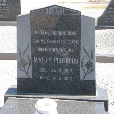 PISTORIUS Matty 1907-1982