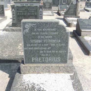PRETORIUS Susanna Petronella nee RETIEF 1894-195?