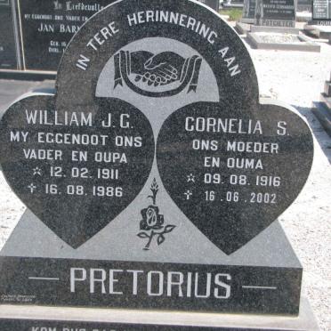 PRETORIUS William J.G. 1911-1986 &amp; Cornelia S. 1916-2002