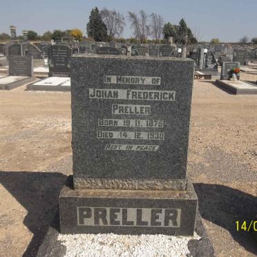PRELLER Johan Frederick  1875-1930