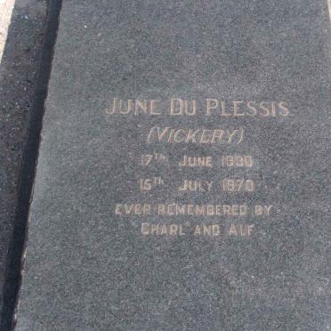 PLESSIS June, du nee VICKERY 1930-1970