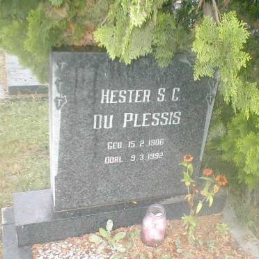 PLESSIS Hester S.C., du 1906-1992