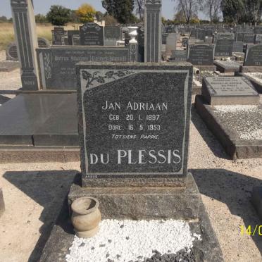 PLESSIS Jan Adriaan, du 1897-1953