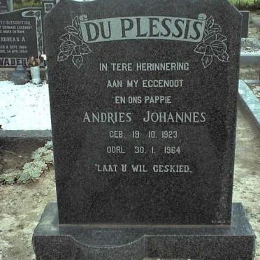 PLESSIS Andries Johannes, du 1923-1964