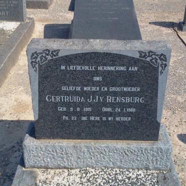 RENSBURG Gertruida J., J. van 1915-1988