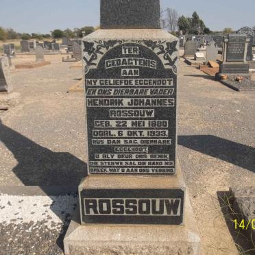 ROSSOUW Hendrik Johannes1880-1933 &amp; Cornelia Johanna Elizabeth 1880-1970