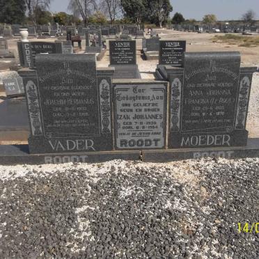 ROODT Joachim Hermanus 1903-1955 &amp; Anna Johanna Francina LE ROUX 1905-1970 :: ROODT Izak Johannes 1935-1954
