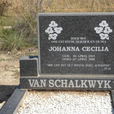 SCHALKWYK Johanna Cecilia, van 1915-2000
