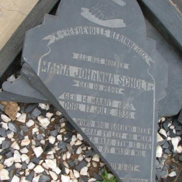 SCHOLTZ Maria Johanna nee Du PLOOY 1865-1936