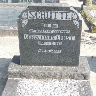 SCHUTTE Christiaan Ernst -1961