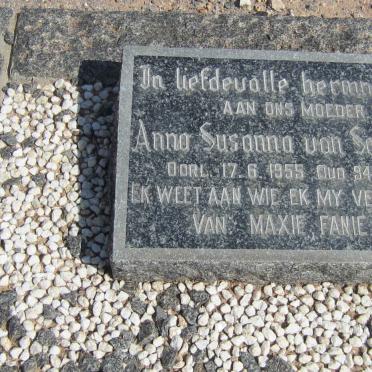 SCHALKWYK Anna Susanna, van -1955