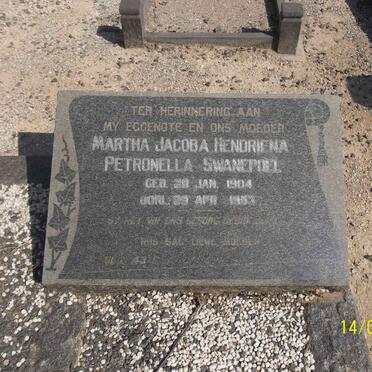 SWANEPOEL Martha Jacoba Hendriena Petronella 1904-1953