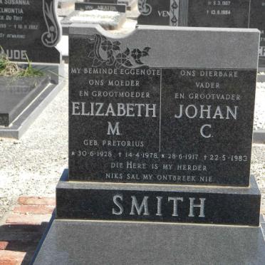 SMITH Johan C. 1917-1983 &amp; Elizabeth M. PRETORIUS 1928-1978