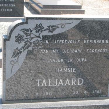 TALJAARD Hansie 1921-1983