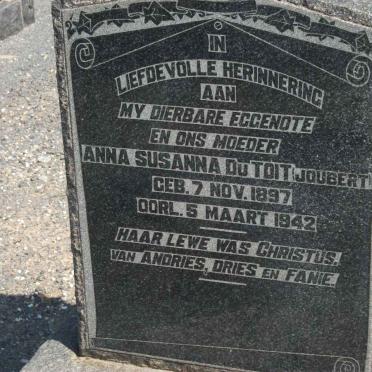 TOIT Anna Susanna, du nee JOUBERT 1897-1942