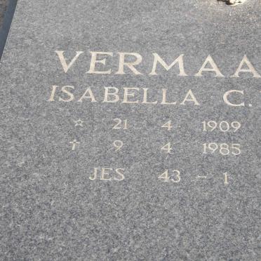VERMAAS Isabella C.H. 1909-1985