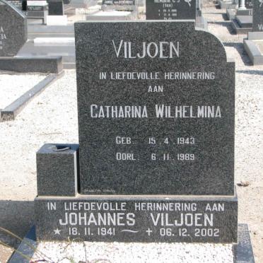 VILJOEN Johannes 1941-2002 &amp; Catharina Wilhelmina 1943-1989