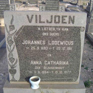 VILJOEN Johannes Lodewicus 1883-1911 &amp; Anna Catharina BEZUIDENHOUT 1884-1977