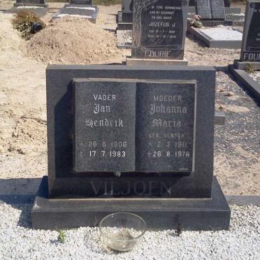 VILJOEN Jan Hendrik 1906-1983 &amp; Johanna Maria VENTER 1911-1976
