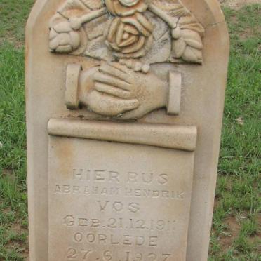 VOS Abraham Hendrik 1911-1927