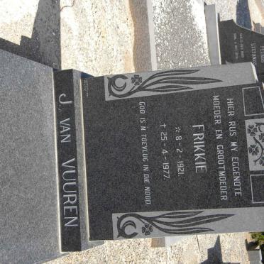 VUUREN Frikkie, J van 1921-1977