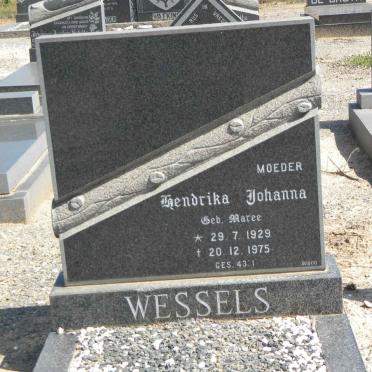 WESSELS Hendrika Johanna nee MAREE 1929-1975
