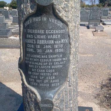 WYK Johannes Abraham, van 1870-1950