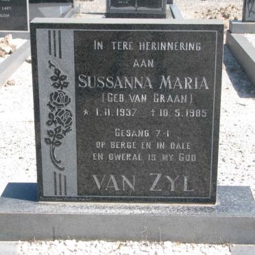 ZYL Susanna Maria, van nee VAN GRAAN 1937-1985