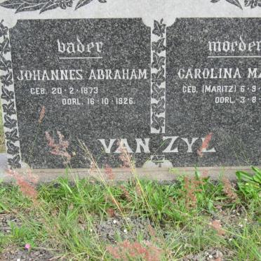 ZYL Johannes Abraham, van 1873-1926 &amp; Carolina Maria MARITZ 1870-1956