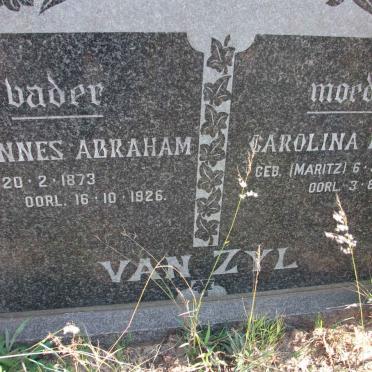 ZYL Hannes Abraham, van 1873-1926 &amp; Carolina Maria MARITZ 1870-1956