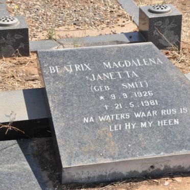 STEYN Beatrix Magdalena Janetta nee SMIT 1926-1981