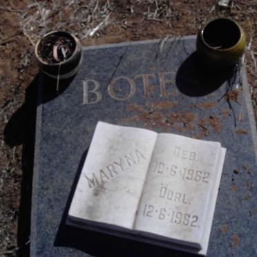 BOTES Maryna 1962-1962