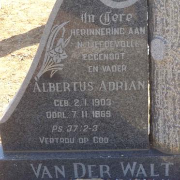 WALT Albertus Adrian, van der 1903-1969