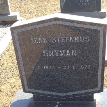 SNYMAN Izak Stefanus 1924-1977