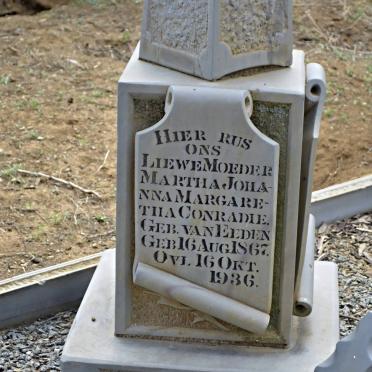 CONRADIE Willem Stephanus 1862-1937 &amp; Martha Johanna Margaretha VAN EEDEN 1867-1936