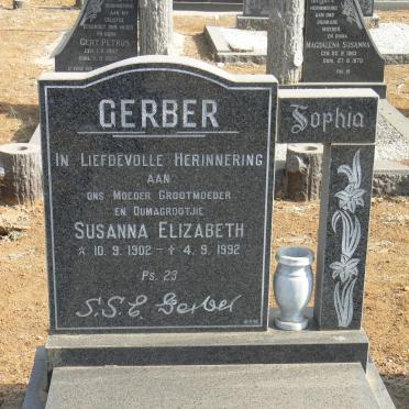 GERBER Susanna Elizabeth 1902-1992