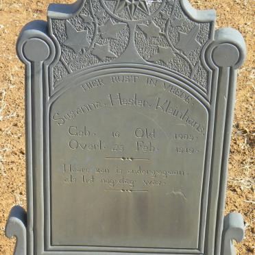 KLEINHANS Susanna Hester 1905-1919