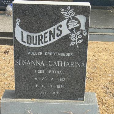 LOURENS Susanna Catharina geb BOTHA 1912-1991